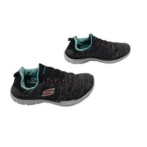 Skechers Womens Summit Quick Getaway 12983W Black Running Shoes Sneakers Size 7